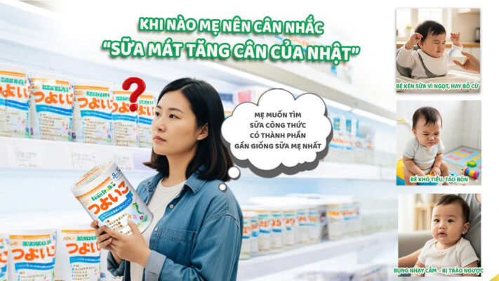 Sữa mát tăng cân của Nhật thường được nhiều mẹ tin tưởng và lựa chọn