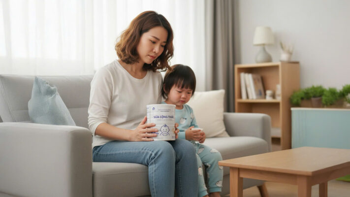 dau hieu be khong hop sua