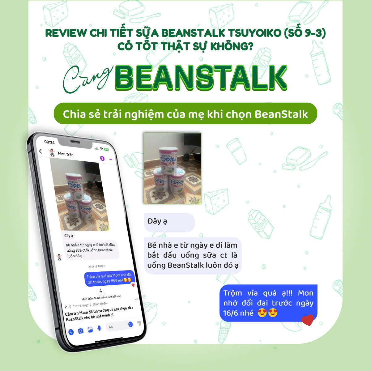 Review chi tiết sữa BeanStalk Tsuyoiko (số 9-3): Có tốt thật sự không?
