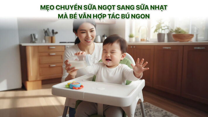 mẹo chuyển sữa ngọt sang sữa nhạt mà bé vẫn hợp tác